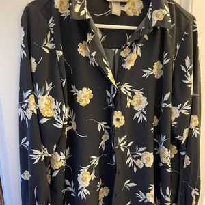 H&M Floral button down